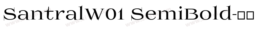 SantralW01 SemiBold字体转换